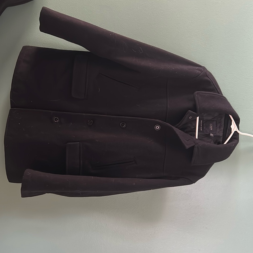 J.CREW Black Wool Coat M